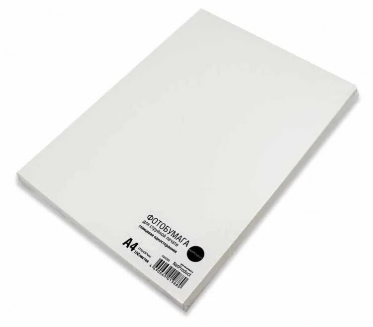 Фотобумага NetProduct глянцевая односторонняя, A4, 110 г/м2, 100 л.