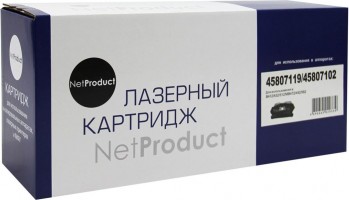 Тонер-картридж NetProduct (N-45807119/45807102) для OKI B412/ 432/ 512/ MB472/ 492/ 562, 3K